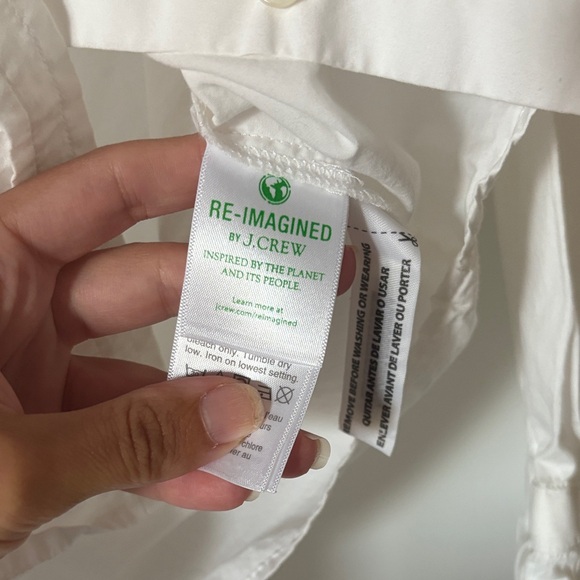 J. Crew Ivory Ruffled Blouse - Picture 5 of 6